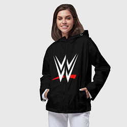 Ветровка с капюшоном женская WWE, цвет: 3D-черный — фото 2