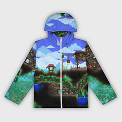 Ветровка с капюшоном женская TERRARIA, цвет: 3D-белый