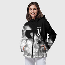 Ветровка с капюшоном женская JUVENTUS, цвет: 3D-черный — фото 2