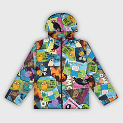 Ветровка с капюшоном женская Время Приключений, цвет: 3D-черный