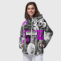 Ветровка с капюшоном женская WATCH DOGS:LEGION, цвет: 3D-белый — фото 2