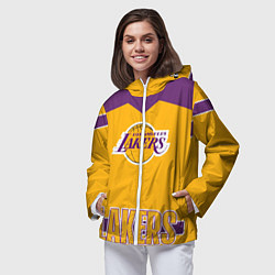 Ветровка с капюшоном женская Los Angeles Lakers, цвет: 3D-белый — фото 2