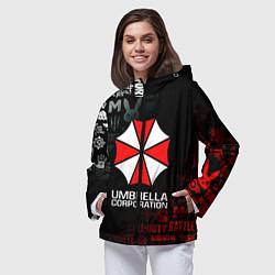 Ветровка с капюшоном женская RESIDENT EVIL UMBRELLA CORP, цвет: 3D-черный — фото 2