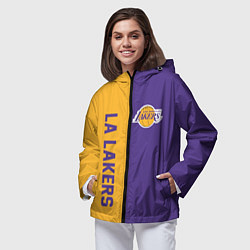 Ветровка с капюшоном женская LA LAKERS, цвет: 3D-черный — фото 2