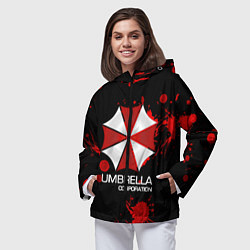 Ветровка с капюшоном женская UMBRELLA CORP, цвет: 3D-черный — фото 2
