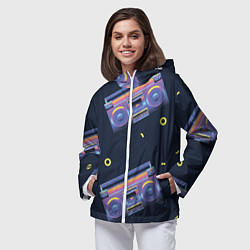 Ветровка с капюшоном женская Retro style, цвет: 3D-белый — фото 2