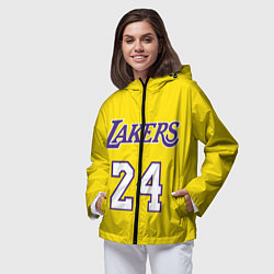 Ветровка с капюшоном женская Kobe Bryant 24, цвет: 3D-черный — фото 2