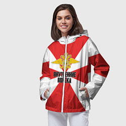 Ветровка с капюшоном женская Внутренние Войска, цвет: 3D-белый — фото 2