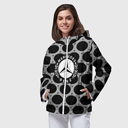 Ветровка с капюшоном женская MERCEDES-BENZ, цвет: 3D-белый — фото 2