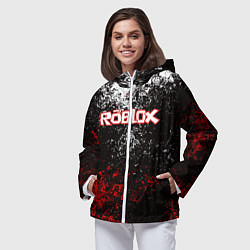 Ветровка с капюшоном женская ROBLOX, цвет: 3D-белый — фото 2