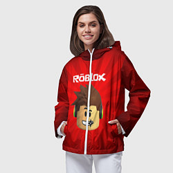 Ветровка с капюшоном женская ROBLOX, цвет: 3D-белый — фото 2