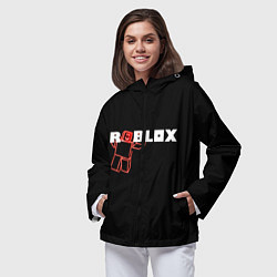 Ветровка с капюшоном женская Роблокс Roblox, цвет: 3D-черный — фото 2