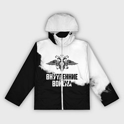 Ветровка с капюшоном женская Внутренние Войска, цвет: 3D-белый