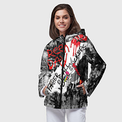 Ветровка с капюшоном женская Green Day - Father of All MF, цвет: 3D-черный — фото 2