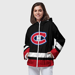 Ветровка с капюшоном женская Монреаль Канадиенс, цвет: 3D-белый — фото 2
