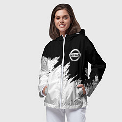 Ветровка с капюшоном женская NISSAN, цвет: 3D-белый — фото 2