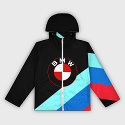 Ветровка с капюшоном женская BMW, цвет: 3D-белый