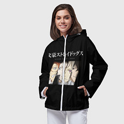 Ветровка с капюшоном женская Bungou Stray Dogs, цвет: 3D-белый — фото 2