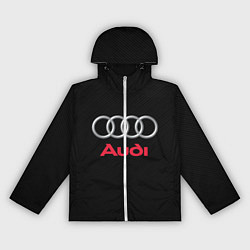 Ветровка с капюшоном женская AUDI, цвет: 3D-белый
