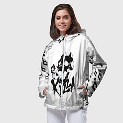 Ветровка с капюшоном женская KILLER QUEEN, цвет: 3D-белый — фото 2