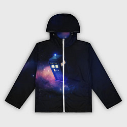 Ветровка с капюшоном женская TARDIS, цвет: 3D-белый