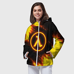 Ветровка с капюшоном женская HALF-LIFE, цвет: 3D-белый — фото 2