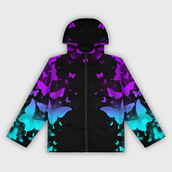 Женская ветровка Бабочки в неоне