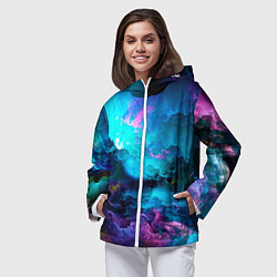 Ветровка с капюшоном женская Fantasy, цвет: 3D-белый — фото 2