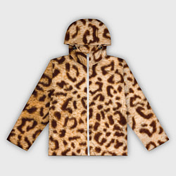 Ветровка с капюшоном женская Леопард, цвет: 3D-белый