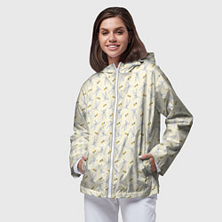 Ветровка с капюшоном женская Багз Банни паттерн, цвет: 3D-белый — фото 2
