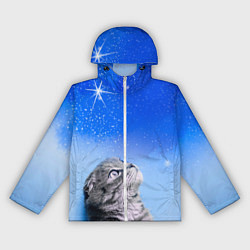Женская ветровка Кот и космос