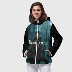 Ветровка с капюшоном женская Bloodborne, цвет: 3D-белый — фото 2