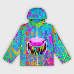 Ветровка с капюшоном женская 6IX9INE GOOBA, цвет: 3D-белый