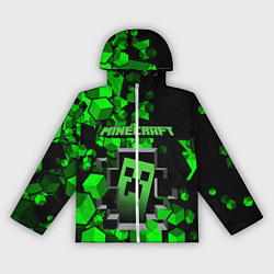 Ветровка с капюшоном женская Minecraft, цвет: 3D-белый