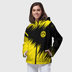 Ветровка с капюшоном женская BORUSSIA, цвет: 3D-черный — фото 2