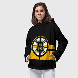 Ветровка с капюшоном женская BOSTON BRUINS NHL, цвет: 3D-черный — фото 2