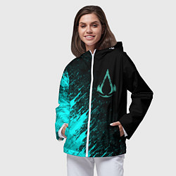 Ветровка с капюшоном женская Assassins Creed Valhalla, цвет: 3D-белый — фото 2