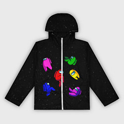 Ветровка с капюшоном женская Among Us, цвет: 3D-белый