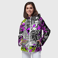 Ветровка с капюшоном женская Watch Dogs: Legion, цвет: 3D-белый — фото 2