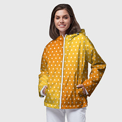 Ветровка с капюшоном женская ЗЕНИЦУ КИМОНО, цвет: 3D-белый — фото 2