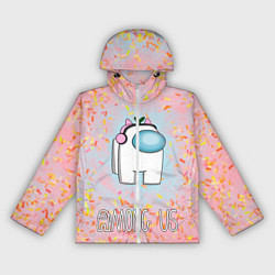Ветровка с капюшоном женская Among Us Девочкам, цвет: 3D-белый