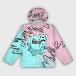 Ветровка с капюшоном женская AMONG US, цвет: 3D-белый