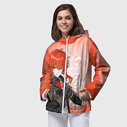 Ветровка с капюшоном женская GENSHIN IMPACT, ДИЛЮК, цвет: 3D-белый — фото 2