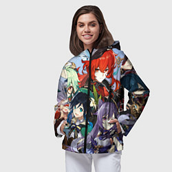 Ветровка с капюшоном женская Персонажи Genshin Impact, цвет: 3D-черный — фото 2