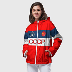 Ветровка с капюшоном женская СССР, цвет: 3D-белый — фото 2