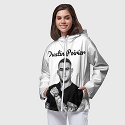 Ветровка с капюшоном женская Dustin Poirier, цвет: 3D-белый — фото 2