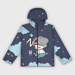 Ветровка с капюшоном женская BTS Sleep, цвет: 3D-черный