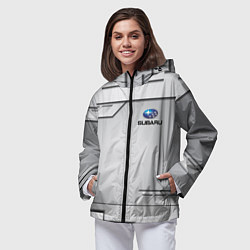 Ветровка с капюшоном женская SUBARU СУБАРУ, цвет: 3D-черный — фото 2