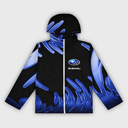 Ветровка с капюшоном женская Subaru, цвет: 3D-белый