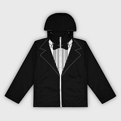 Ветровка с капюшоном женская Смокинг 2, цвет: 3D-белый